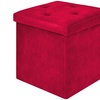 Image 8: Pouf carré en velours Milo