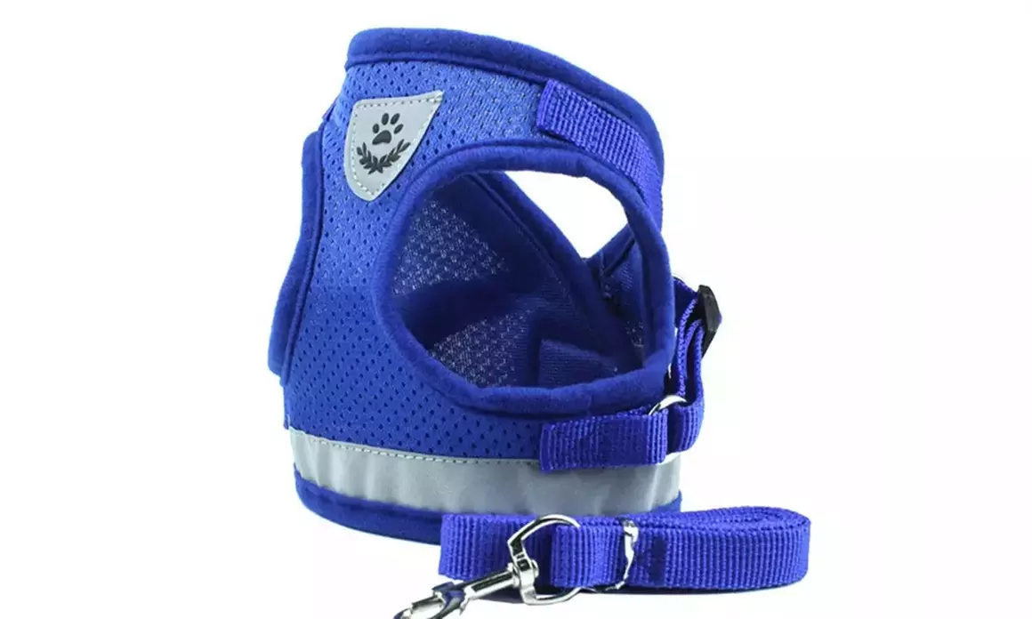 Small Dog Cat Harness Pet Adjustable Collar Reflective Vest Lead With Leash