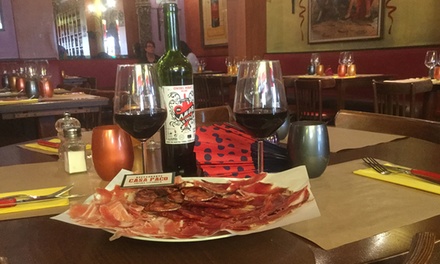 Pour 4 personnes : menu tapas et verre de vin espagnol