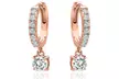 Crystal Huggie Hoop Drop Earrings Made With Crystals From Swarovski - Second Medium