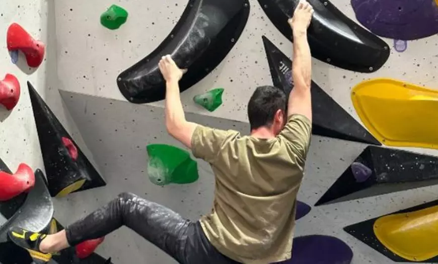 Image 4: Enjoy a Full Day of Indoor Rock Climbing at The Crux Bouldering Gym
