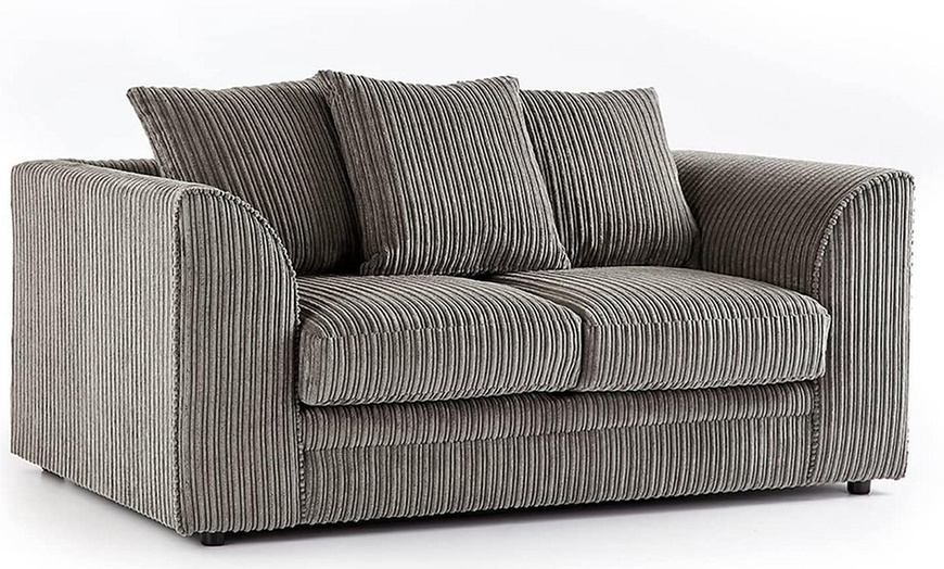 Image 3: Chicago 2 or 3 seater Jumbo Cord Sofas