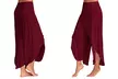 Pantalon femme léger ouvert sur les côtés, yoga - Second Medium