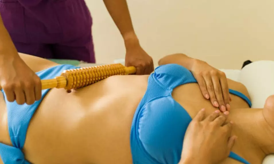 Maderoterapia y presoterapia con 2, 4 o 6 sesiones