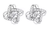 Sterling Silver Love Knot Earrings with crystals from Swarovski