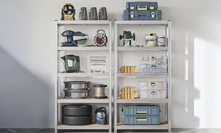 Image 1: Lot de 2 étagères en métal 