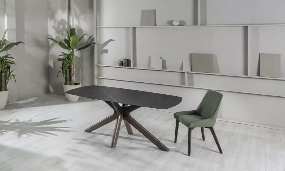 Tavolo fisso Thiago con top in ceramica