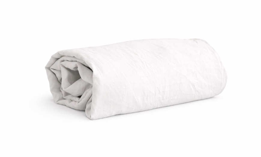Image 16: 1 ou 2 draps-housses en microlavée, bonnet de 25 cm