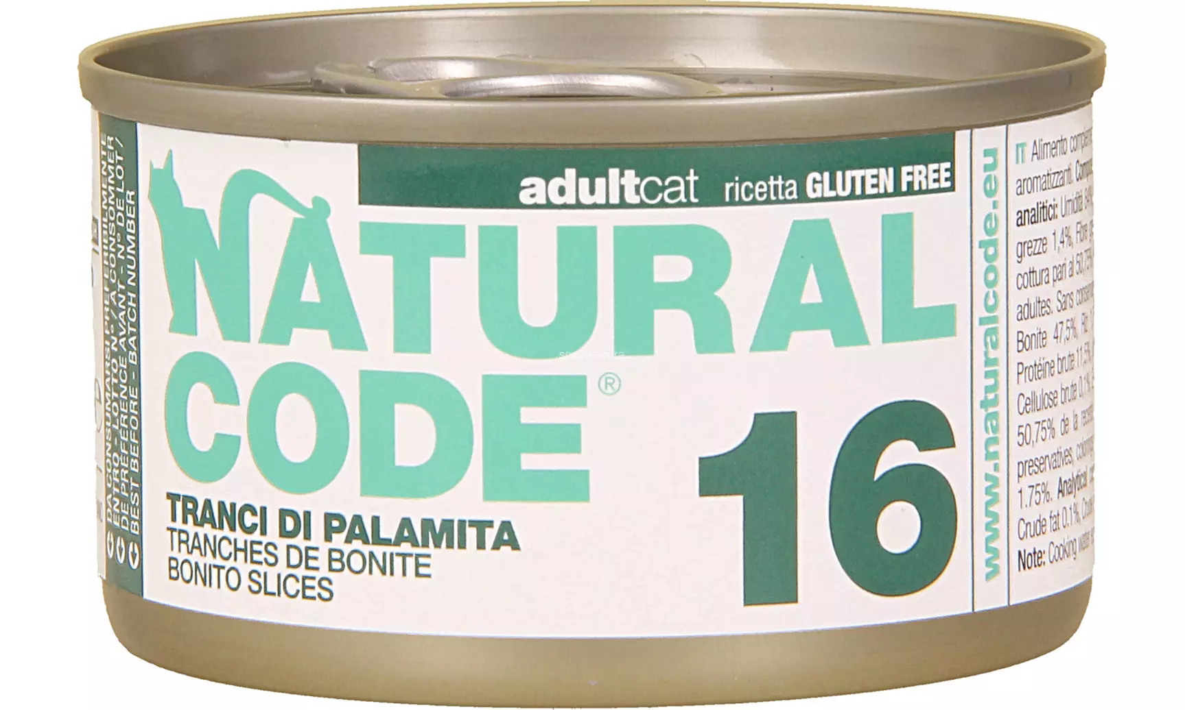 60 lattine di cibo umido per gatti Natural Code