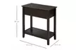 HOMCOM Narrow Side Table with Flip Top and Storage Shelf - Image 3