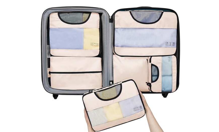 Image 9: 8-Piece Suitcase Compression Packing Cubes