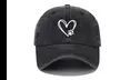 Vintage Washed Heart Paw Print Baseball Hat - Second Medium