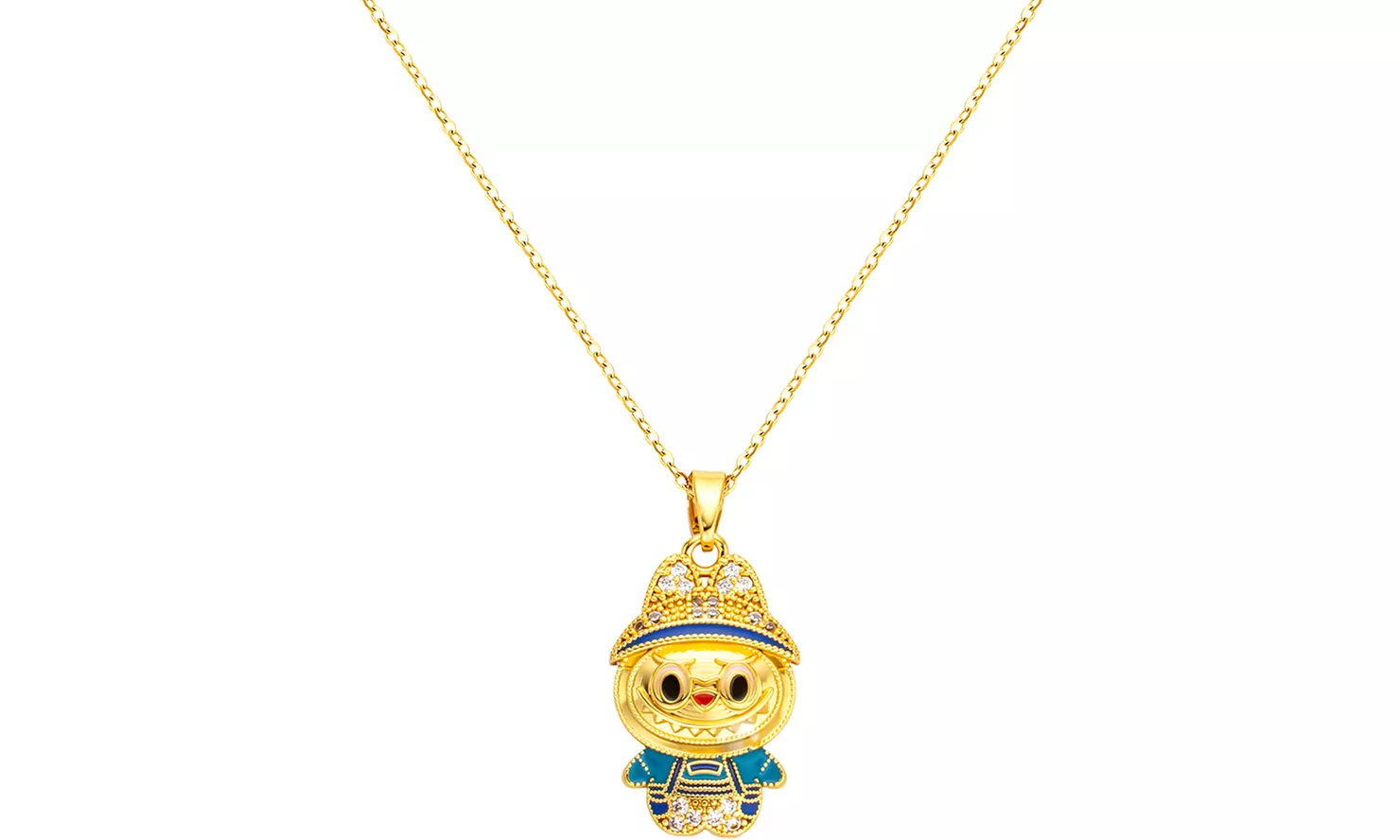 BTS x Labubu Bejeweled Pendant Necklace