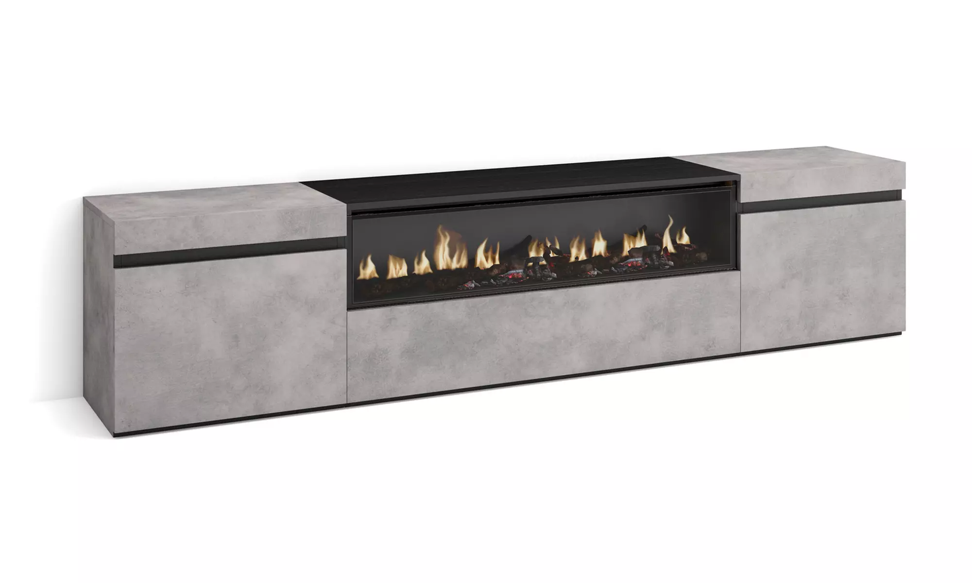 Mueble TV avec cheminée électrique ou espace de rangement