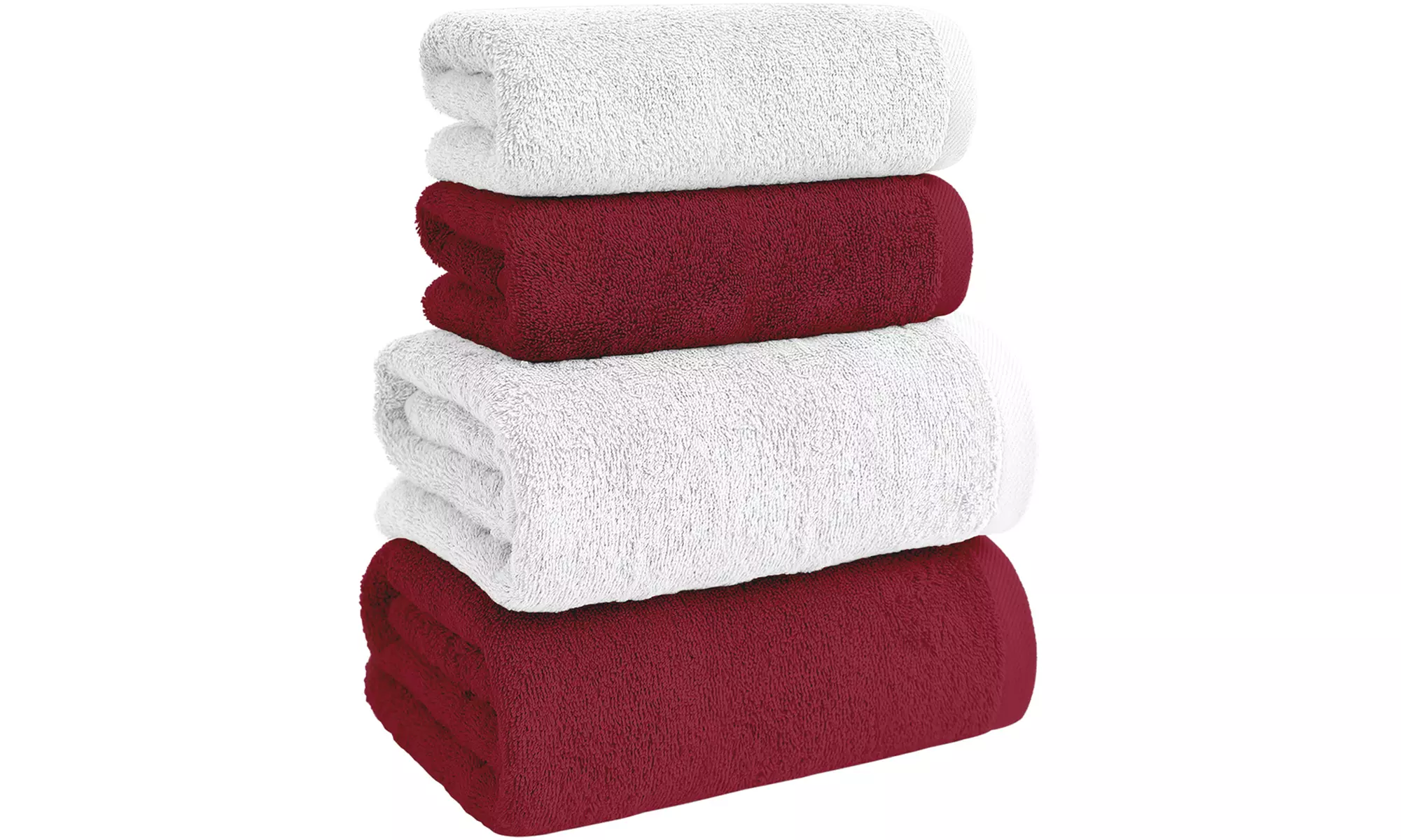 Set di 4 asciugamani da bagno in cotone