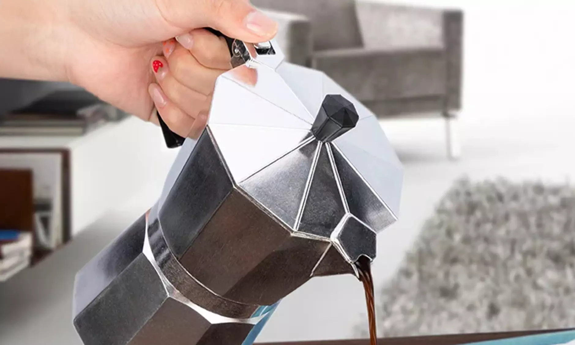 Moka da 9 tazze per piani a induzione