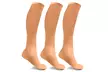 (3 Pairs) Anti-Fatigue Graduated Support Knee High Compression Socks - Second Medium