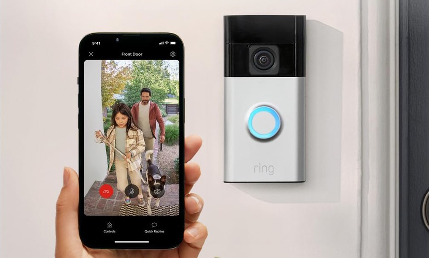 Image 3: New Ring Battery Video Doorbell - HD 1440p, Colour Night Vision, Head-to-Toe View