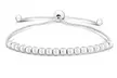 Italian Made Sterling Silver Adjustable Beaded Slider Bracelet - Second Medium