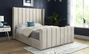 Oxford Panel Upholstered Soft Velvet Bed