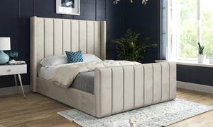 Oxford Panel Upholstered Soft Velvet Bed