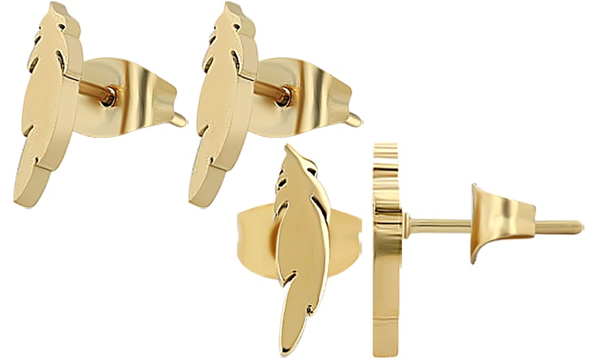 Image 13: Pendientes elegantes de acero inoxidable tipo botón