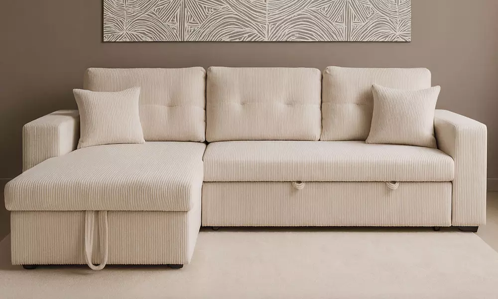 Canapé d'angle convertible Kocoon "San Diego" 4 places avec coffre