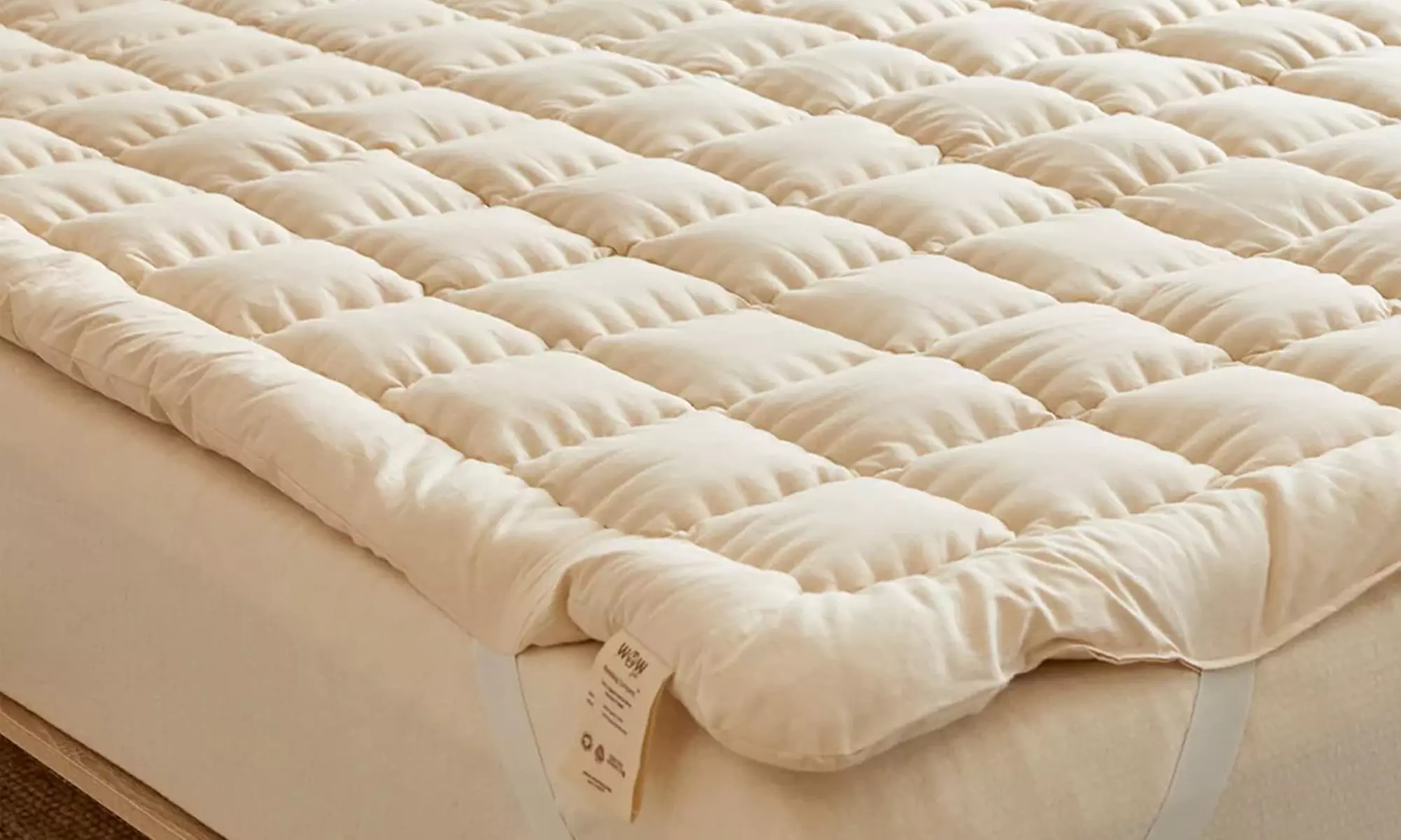 Topmatras 'Fjord' van 100% biologische merinowol van het merk Sampur