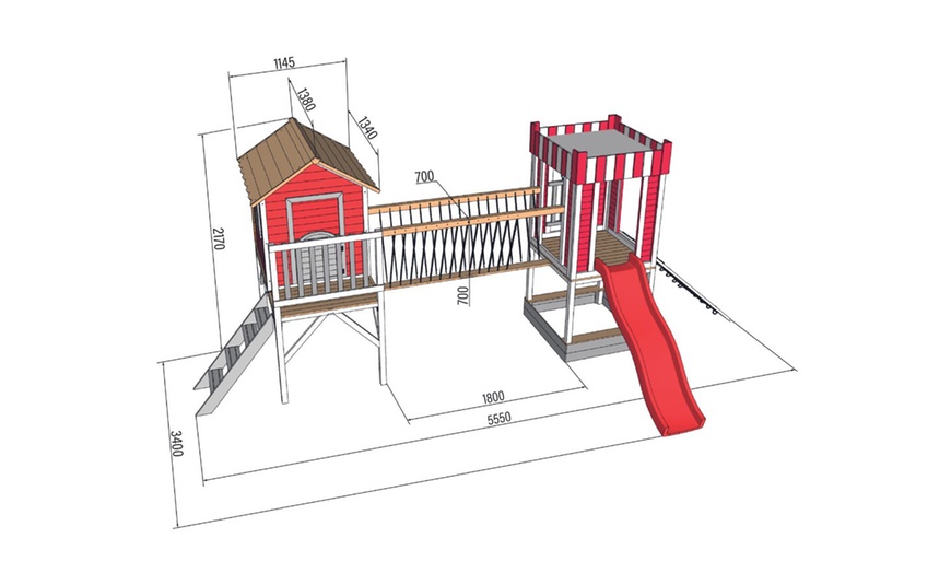 Image 12: Home Deluxe Spielpark „Wunderland“ optional mit Schaukel