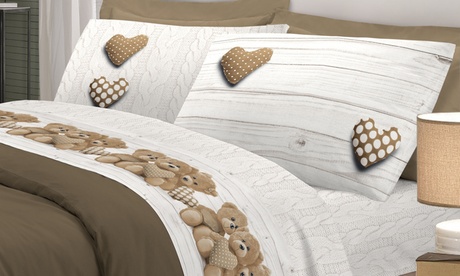 Completo lenzuola in flanella disponibile in 3 dimensioni e 5 fantasie