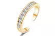 Sterling Silver Channel-Set Toe Ring with crystals from Swarovski - Second Medium