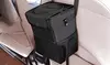Leak-Proof Hanging Car Trash Can Garbage Can with Lid and Storage Pockets