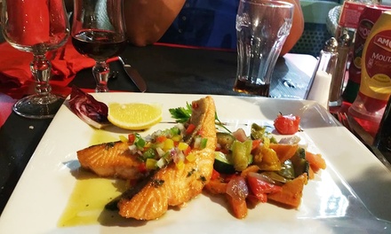 Pour 2 personnes : plat et dessert au choix à la carte