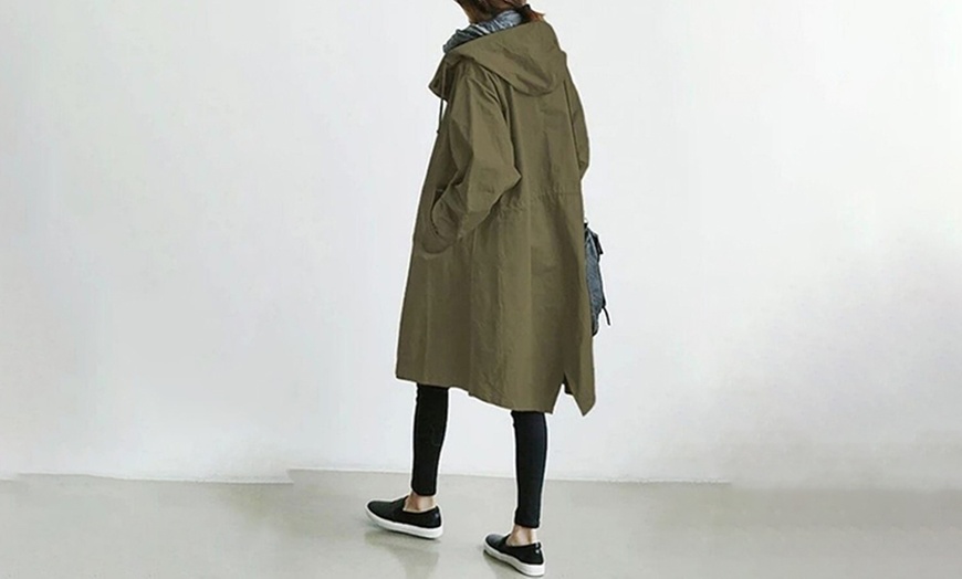 Image 9: Women's Casual Style Long Trench Coat 