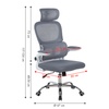 Image 4: Silla de oficina ergonómica con soporte lumbar y respaldo ajustables