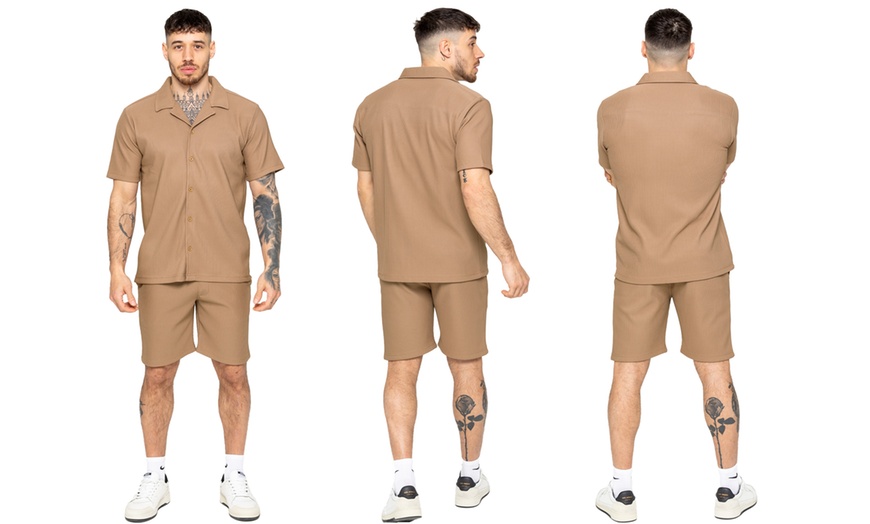 Image 12: Enzo Mens Textured Summer Outfit Set