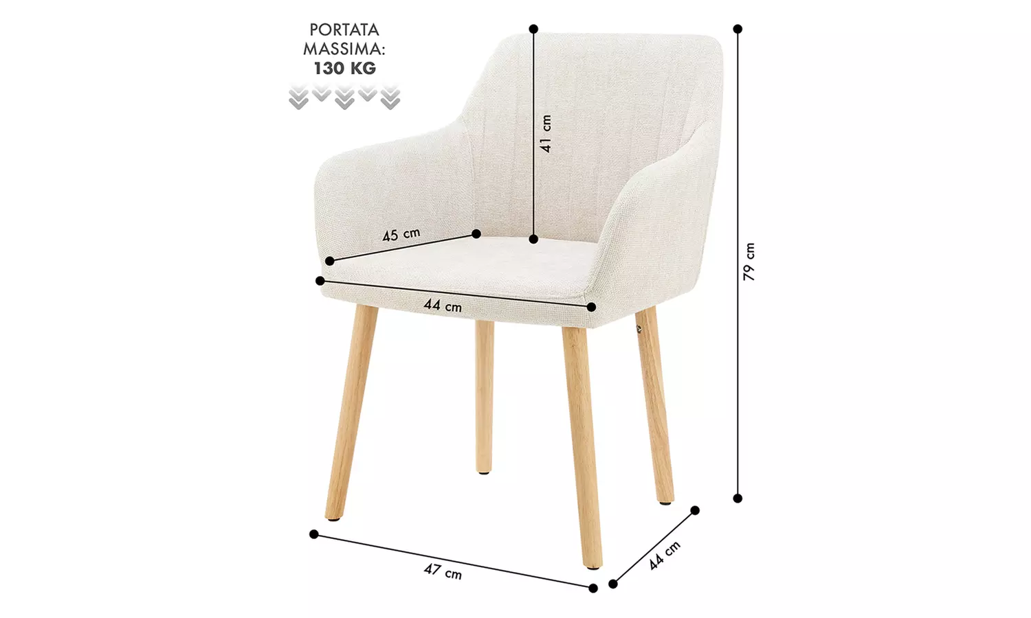 Sessel im skandinavischen Stil