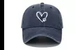 Vintage Washed Heart Paw Print Baseball Hat - Second Medium