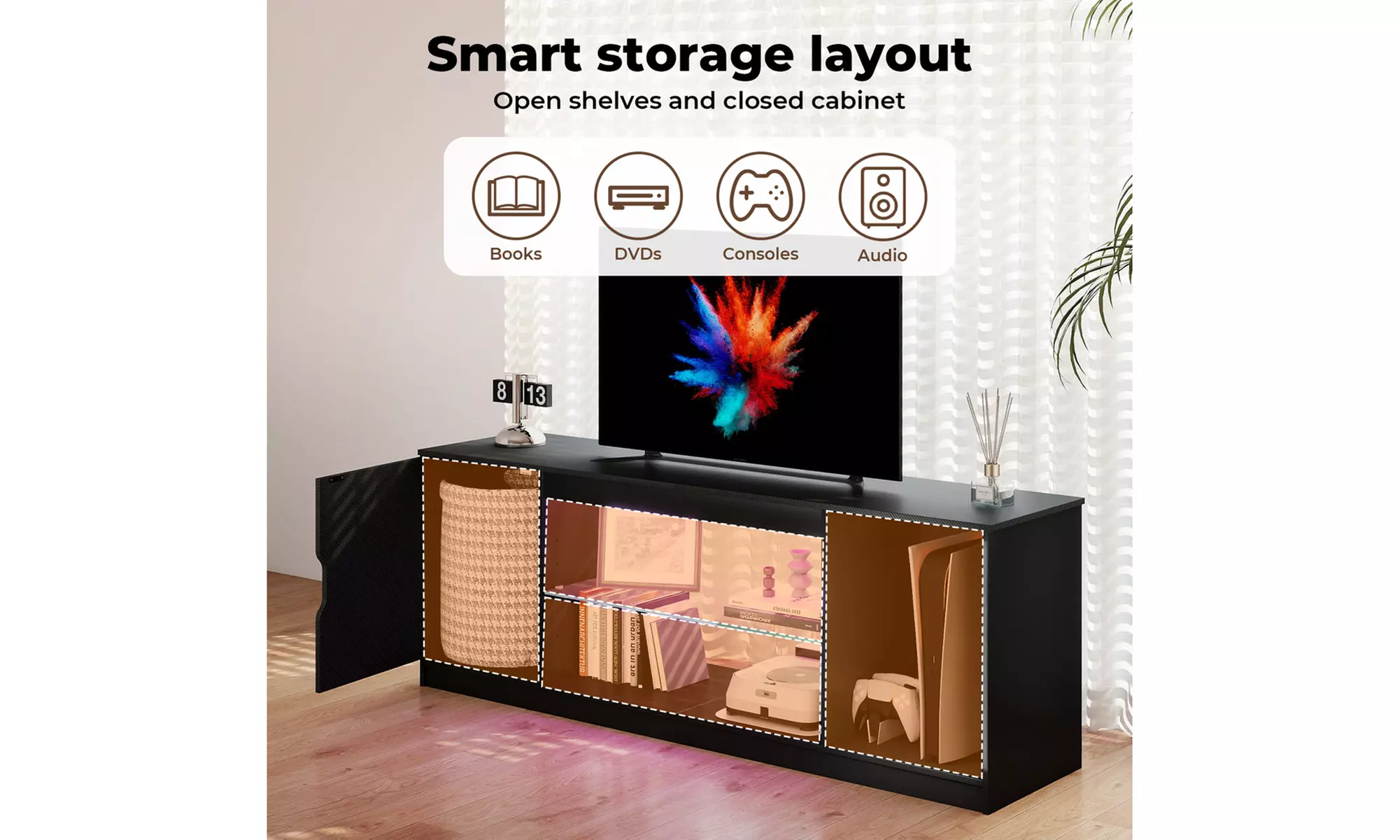 Levede Contemporary Entertainment Units and Media Consoles