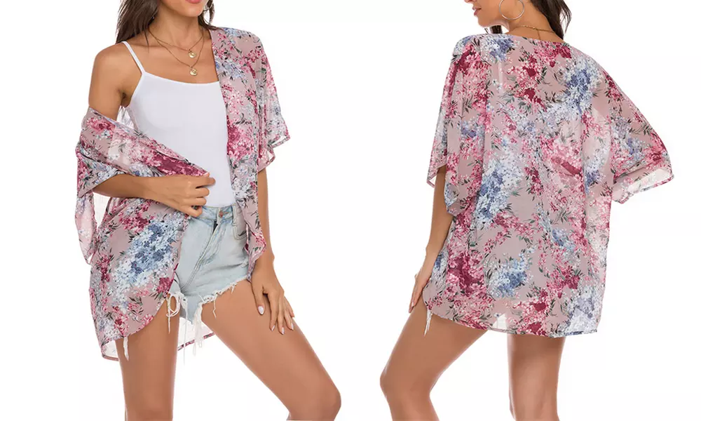 Sommerlicher Chiffon-Kimono