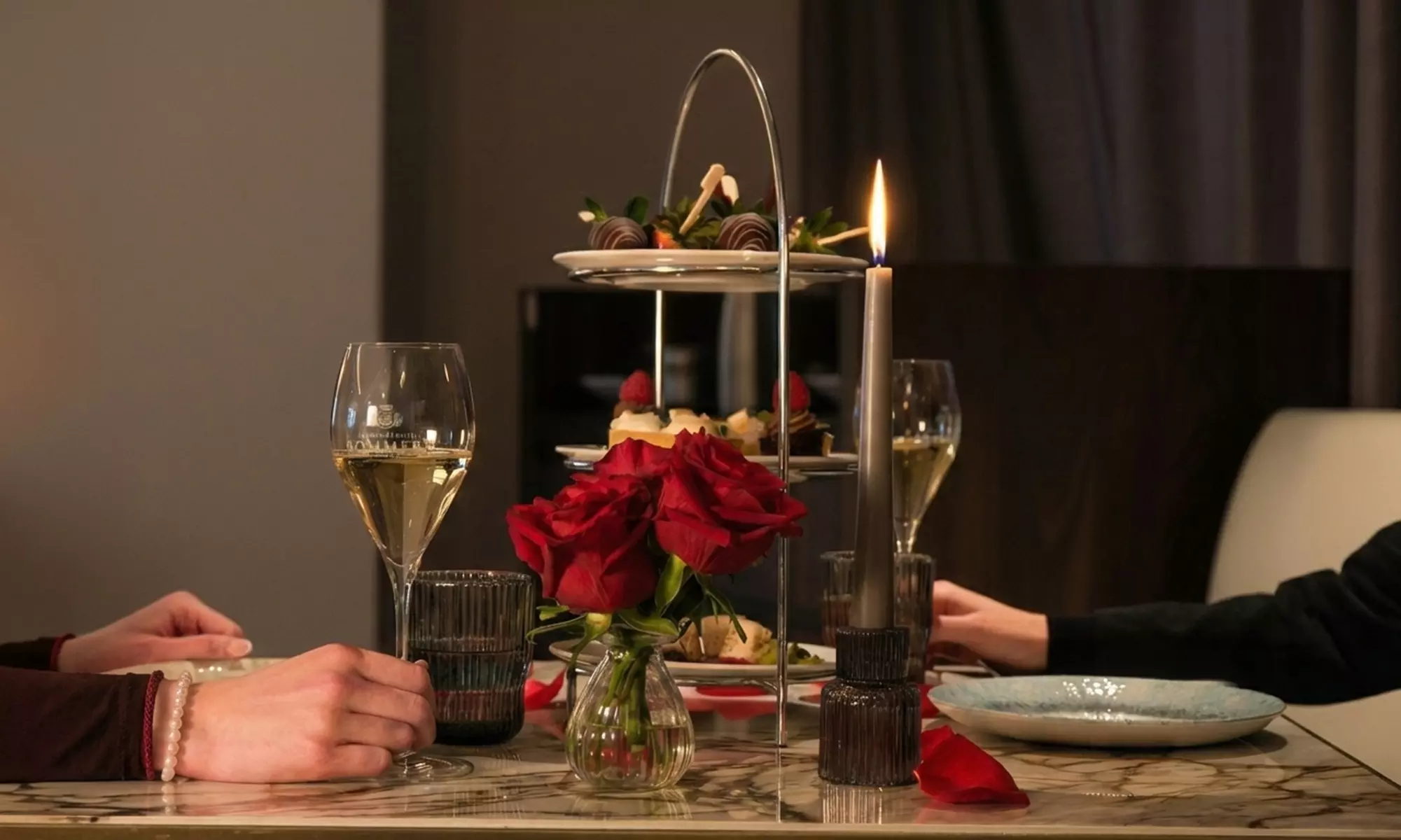 4-Gänge-Valentins-Dinner im Hilton Berlin