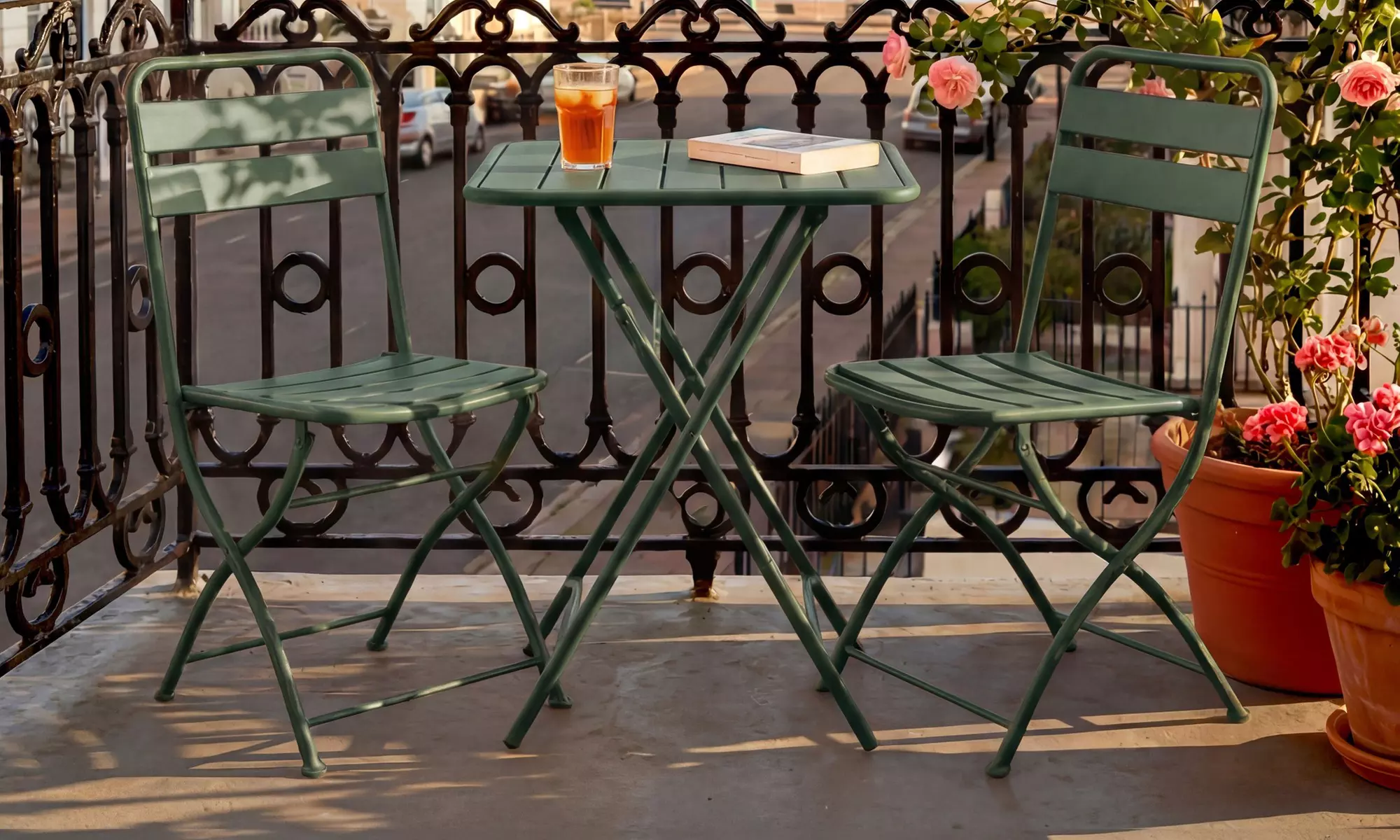 Colourways Folding Patio and Balcony Bistro Set in choice of colour