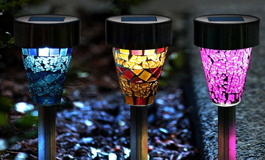 Image 2: Six Solar Garden Mosaic Lights