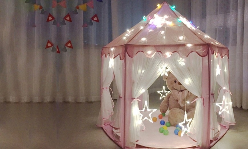 Image 2: Hexagonal Kids' Large Fairy Play House Indoor Tent