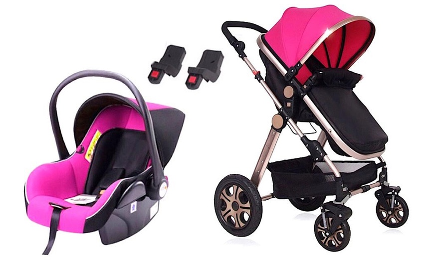 Image 5: Luxury Travel System with Stroller & Baby Car Seat