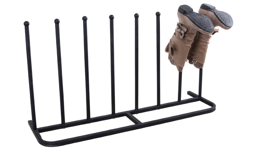 Image 2: Antique-Style Steel Boot Stand