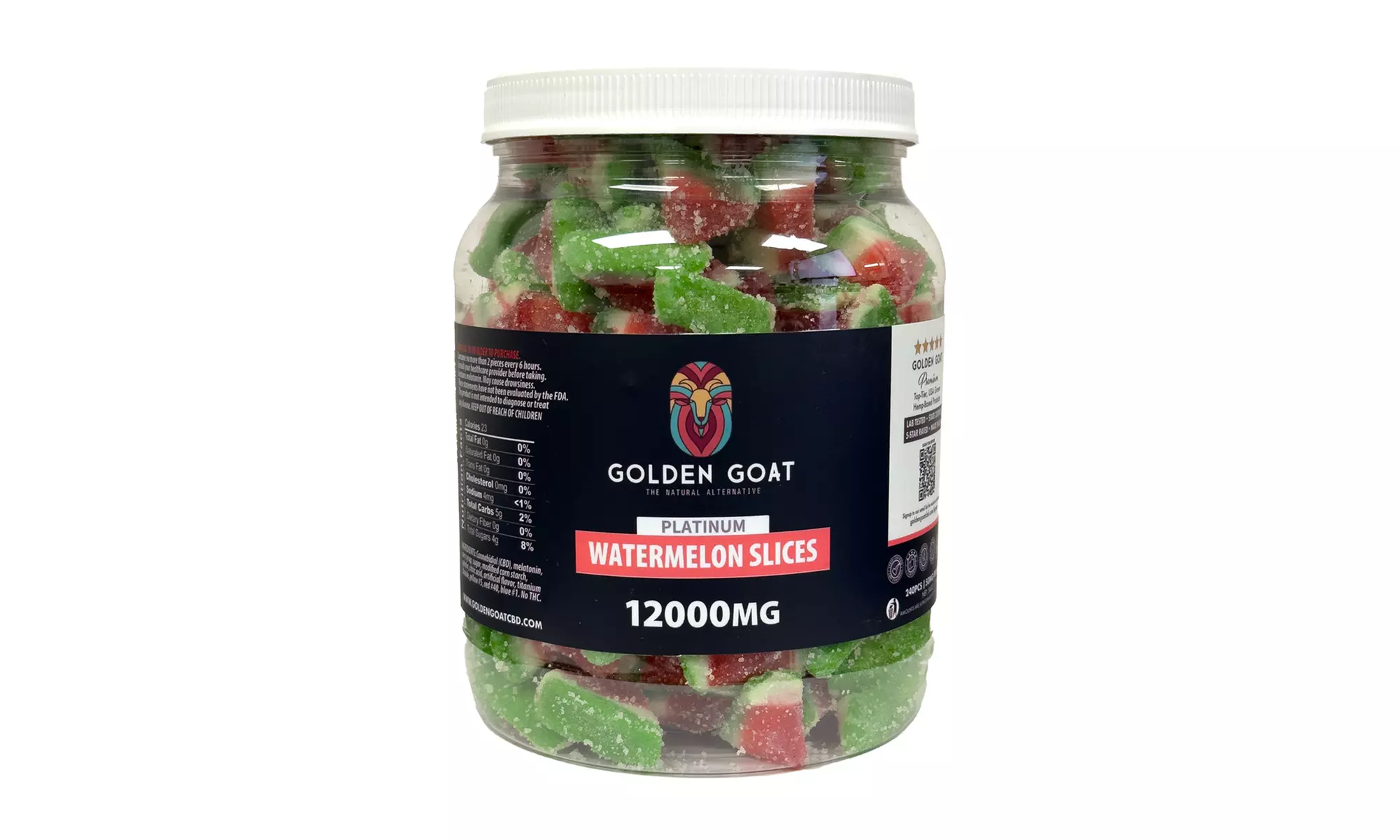 100% Organic CBD-Infused Sweet Watermelon Gummy Candy (250MG - 12000MG)