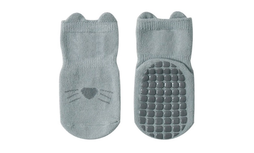 Image 5: Five-Pack of Baby Slipper Socks