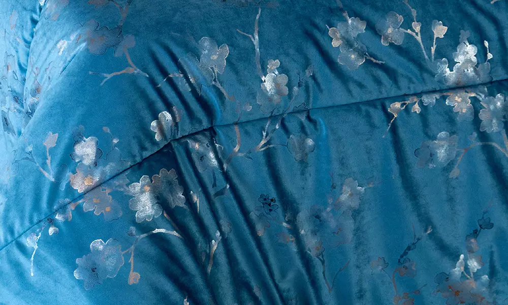 Doppelte Winterdecke aus Samt mit Digitaldruck