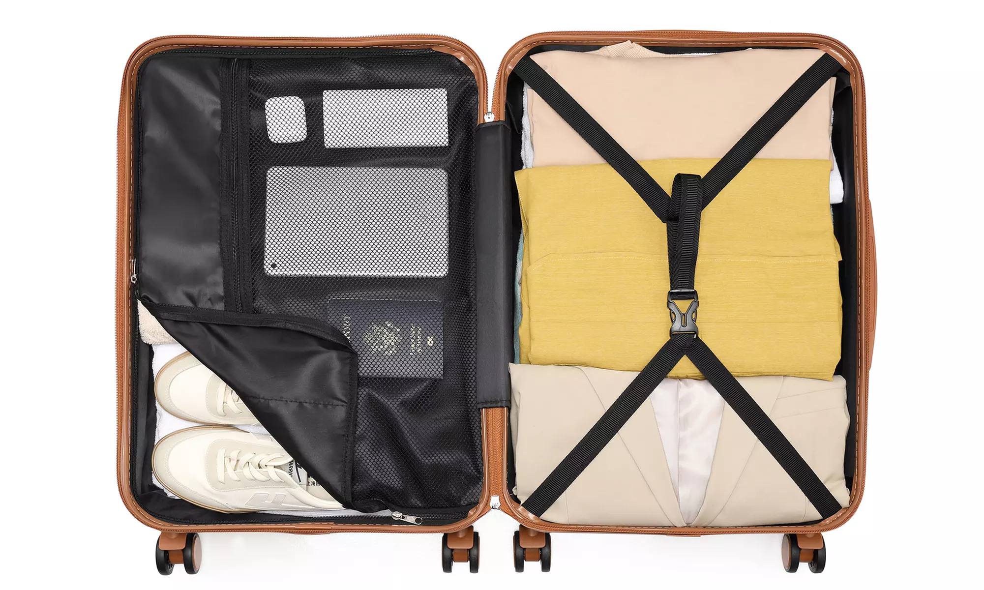 One- or Three-Piece British Traveller ABS Suitcase with Lock